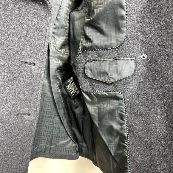 Cole Hann Womens Size 10 Long Sleeve Fur Collar Button Peacoat Pockets - Picture 8 of 9